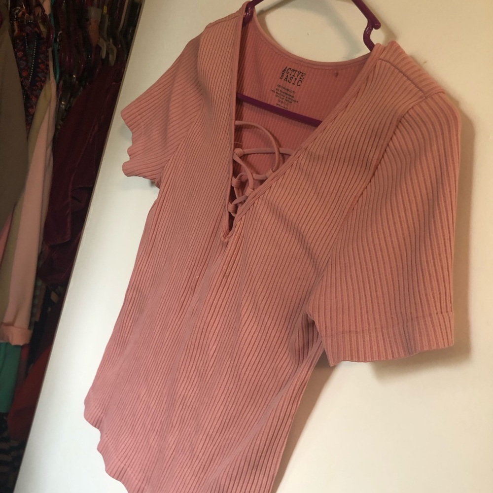 Pink active top
